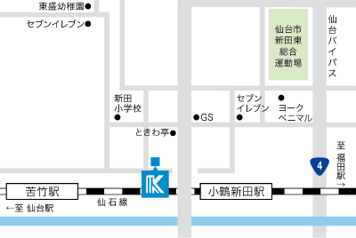 新田事務所　第二技術部のアクセスマップ